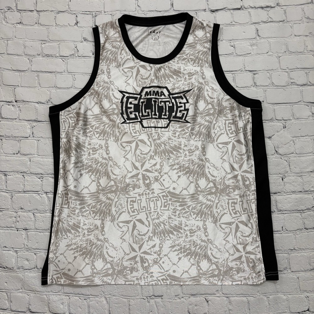 MMA Elite AOP Graphic Sleeveless Tank Top Mens XL Martial Arts UFC Fight Jersey